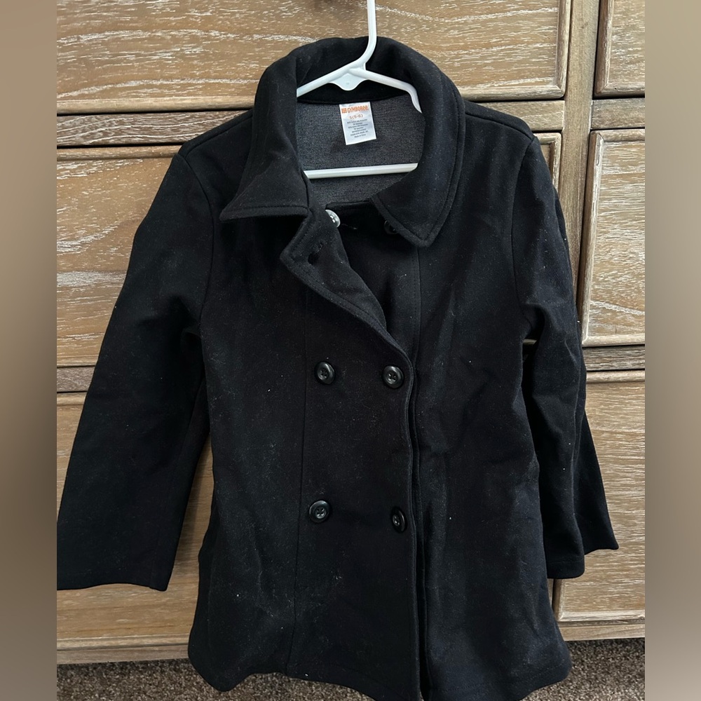 Size 5-6 Gymboree trench-pea coat- EUC